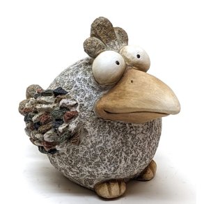 Havefigur - Fugl med store jne - Sjov havefigur