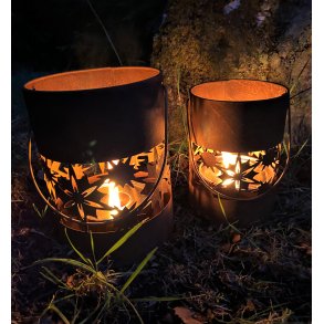 Havelygter - Havelygter med stjerner - Cortenstl havelygter 2stk. 