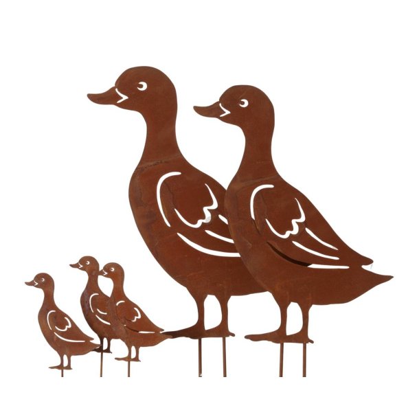 Havespyd � �nder s�t/5 stk. � H�ndlavet i cortenst�l