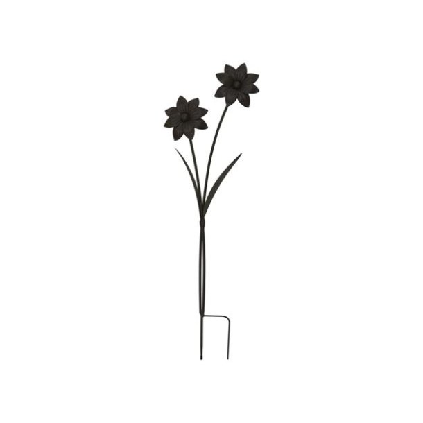 Havespyd - Blomst i cortenstl - H 92 cm.