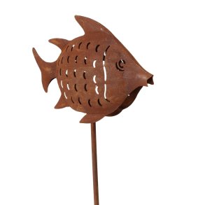 Havespyd - Fisk - Cortenstl havespyd 118cm.