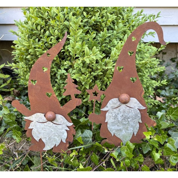 Havespyd  Julemnd st/2 stk. | Udendrs julepynt i cortenstl