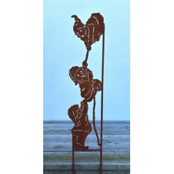 Havespyd � Klatrenisser | Sjovt udend�rs julepynt i cortenst�l