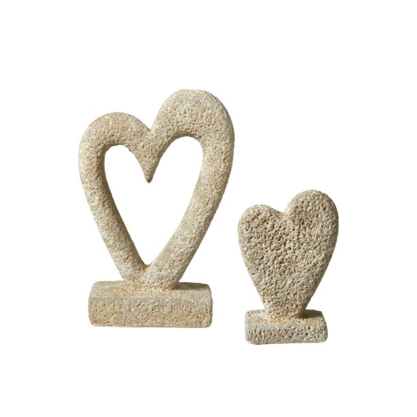 Hjerter p� fod � S�t 2 stk. � H12/20 cm
