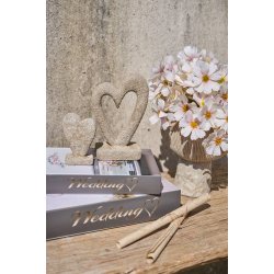 Hjerter p� fod � S�t 2 stk. � H12/20 cm