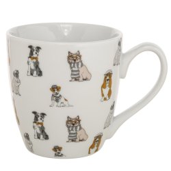 Hunde Krus - Jumbo krus med hunde - 6 stk.