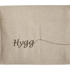 Lang h�rfarvet Hygge dug med broderi 140x360 cm