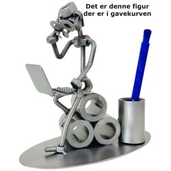 Gavekurv med metalfigur - Indkber - Bygningskonstruktr - Byggeleder - Vin og hygge