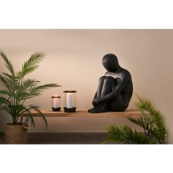 Indre Rum  Skulpturel Figur i Sort Polystone