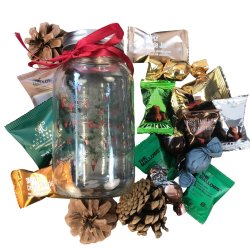 Julekurv - Glas med lkkerier