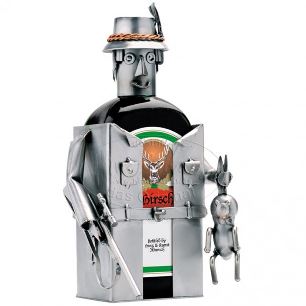 Metalfigur - Jger flaskeholder
