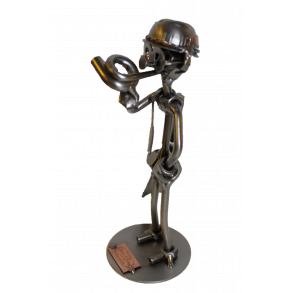 Metallfigur - Jgarhornblsare