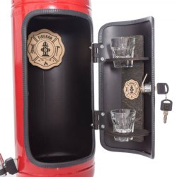 The Jerrycan Firebar - Dekorativ Brandslukker Minibar med A.H. Riise Rum