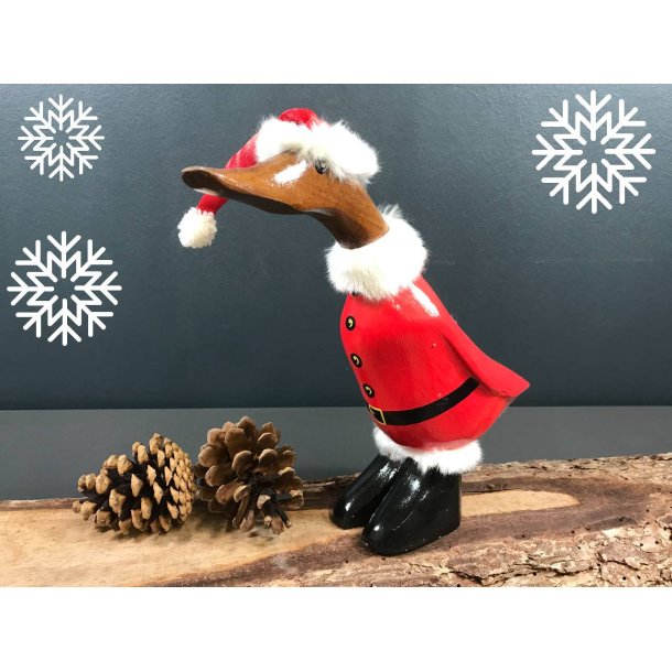Juleand med sorte stvler - Hjde 23 cm.