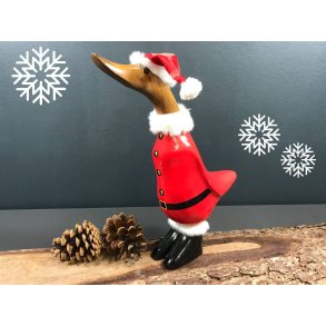 Juleand med sorte stvler - Hjde 30 cm.