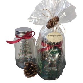 Julekurv - Glas med lkkerier