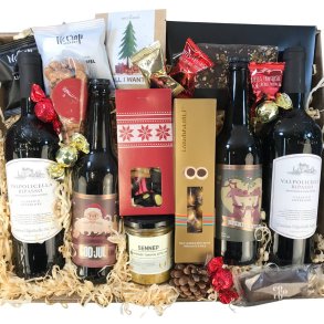 Julekurv - Vin og julelkkerier