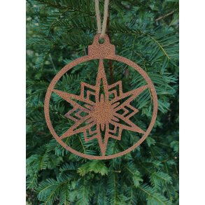 Juleophng med stjerne - Cortenstl stjerne