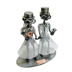 Metallfigur - Kvinnligt Brudpar