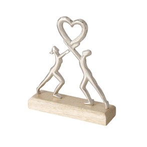 Krlighedsfigur - Par med hjerte H20cm.