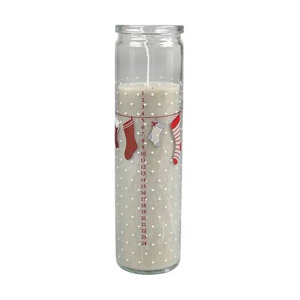 Kalenderlys i glas - Nordisk Jul kalenderlys  