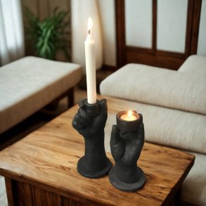 Keramik fyrfadsstager - Moderne stager st/2 stk. 