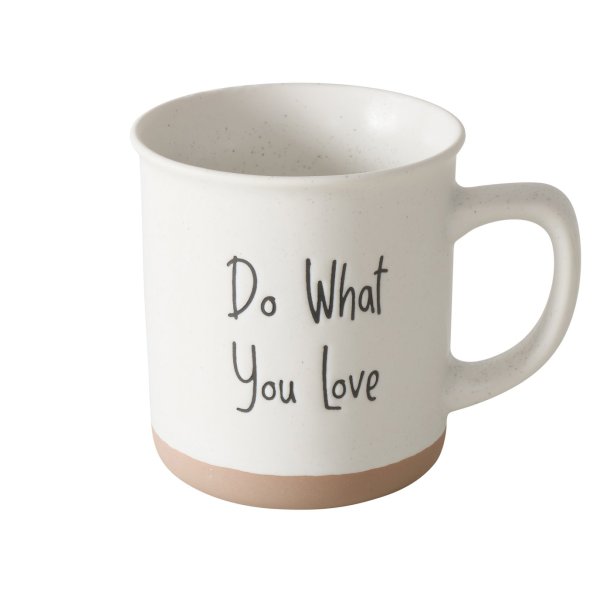 Keramik krus med tekst - Do what you love - 380ml.