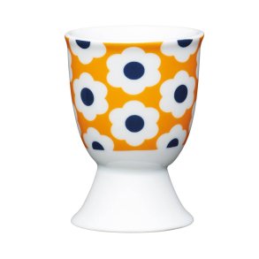 Porceln ggebger 7cm - Retro Blomster - Gul