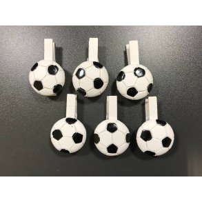 Klemme med fodbold - Pose med 6 stk.