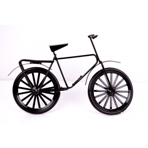 Cykel 14 cm. Sort metal