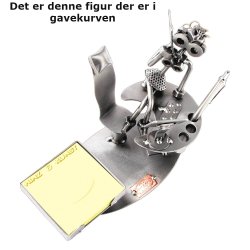 Gavekurv med metalfigur - Kontorassistent -Socialrdgiver - Kvinde - l og hygge