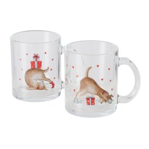 Krus - Julekrus med hunde - Glas krus