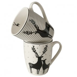 Krus - Krus med rdyr - St med 2 stk. 
