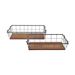 Kurvest - Metalkurve med hanke og trbund - St/2 stk.