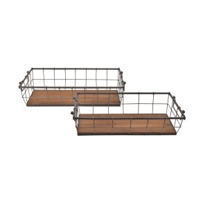 Kurvest - Metalkurve med hanke og trbund - St/2 stk.