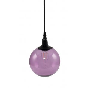Lampe - Glaspendel - Lilla