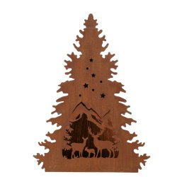 Lanterne med led lys - Rust metal