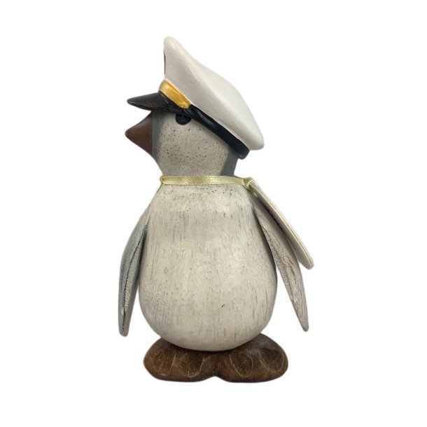 Dcuk - Malet kejserpingvin 14 cm - Med Kaptajn Hat
