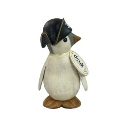 Dcuk - Malet kejserpingvin 14 cm - Med Pirat Hat