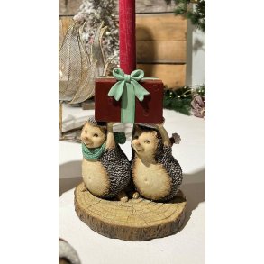 Lysestage - Pindsvin med gaver