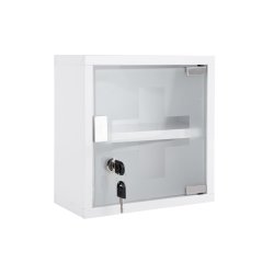 Medicinskab � Hvid metal � Medicinskab med l�s