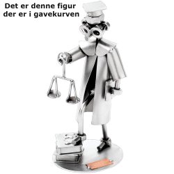 Gavekurv med metalfigur - Advokat - Jurist - Lkkerier