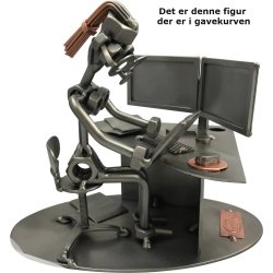 Gavekurv med metalfigur - Bygningskonstruktr - Multimediedesigner - Kvinde - Vin og hygge