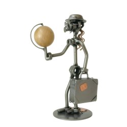 Metalfigur - Den rejselystne kvinde