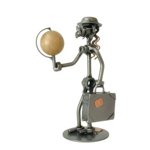 Metalfigur - Den rejselystne kvinde