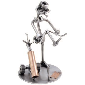 Metallfigur - Golfspelare som bryter klubban
