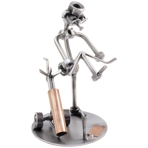 Metalfigur - Golfspiller som knkker kllen