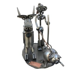 Metalfigur - Kvindelig landmand