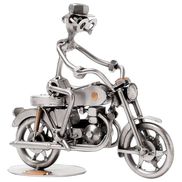 Metalfigur - Motorcykel - Mand p motorcykel