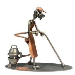 Metalfigur - Mandlig Rengringsassistent - Servicemedarbejder